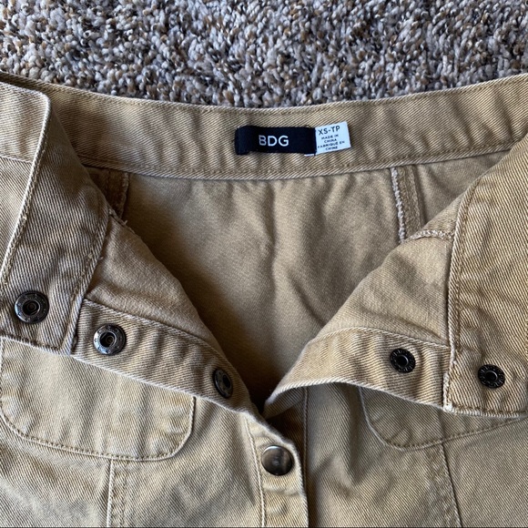 SOLD BDG Front Button High Waited Skirt Beige/Tan - Picture 3 of 6